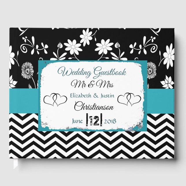 Blå och svarta örter Bröllop Bok (Framsida)