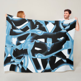 Blå och svarta skrapor eller rosett band som först fleecefilt