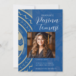 Blå och Tan Inbjudningar