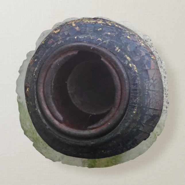 Blå och teal rosty lastbil nära rund kudde (Framsidan)