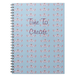 Blå och tranbär anteckningsbok