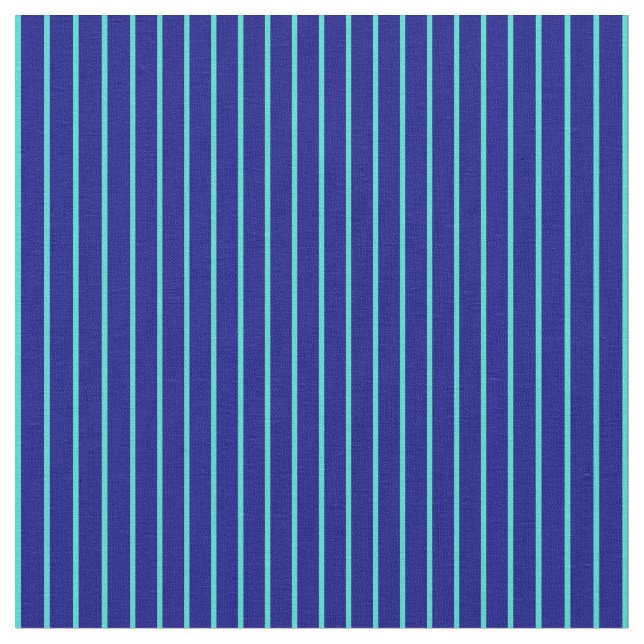 Blå och turkos Färgad Mönster i Rand Tyg (Närbild)