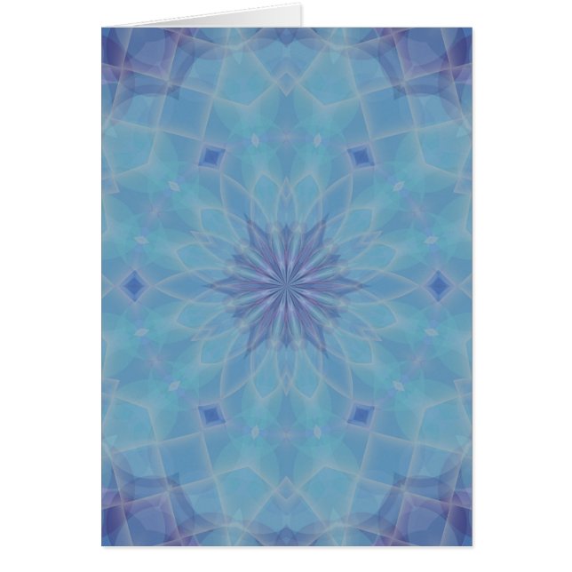Blå och turkos hälsningskort (Framsidan)