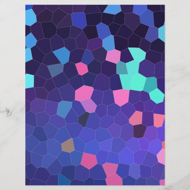 Blå och turkos - mosaik (Framsida)