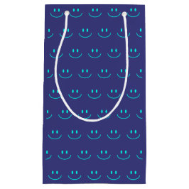 Blå och turkos Smile Mönster Gift Bag