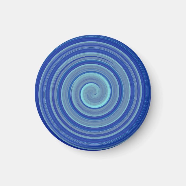 Blå och turkos spiral magnet (Framsidan)