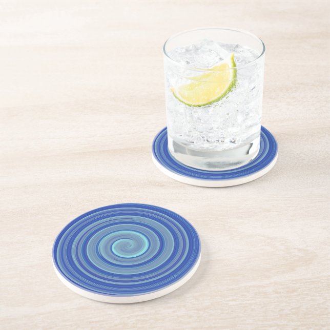 Blå och turkos spiral underlägg (Sidan)