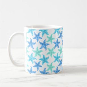 Blå och turkos Starfish Kaffemugg