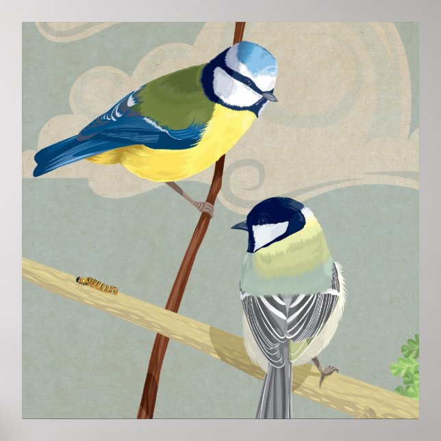 Blå och Underbar måltid Poster (Framsidan)