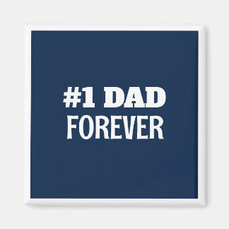 Blå och vit #1 Pappa Forever Fars dag Gift Magnet