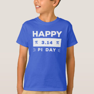 Blå och vit 3,14 Lycklig Pi-dag T Shirt