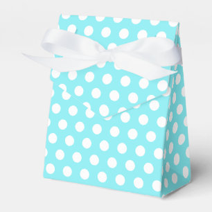 Blå och vit 50:e födelsedagen Polka dots Presentaskar