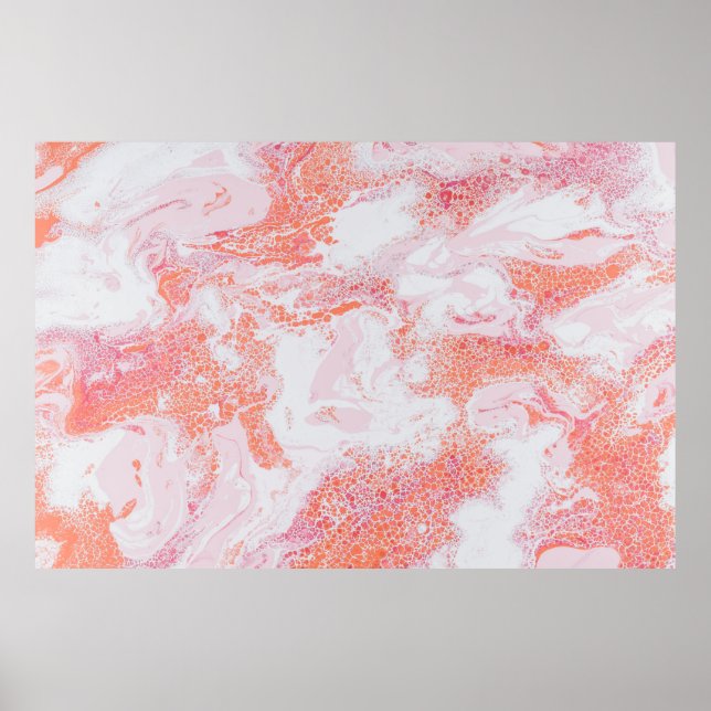 Blå och vit abstrakt poster (Framsidan)