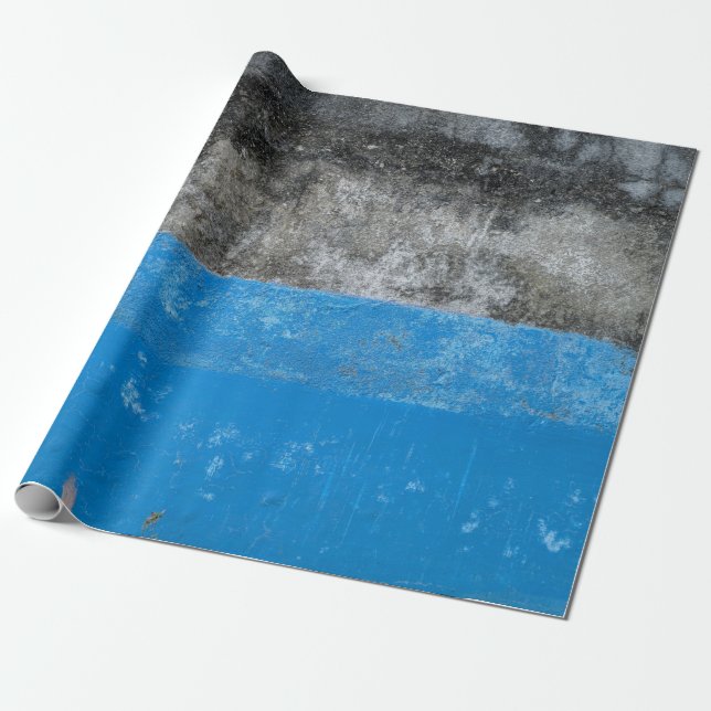 Blå och vit abstrakt presentpapper (Utrullad)