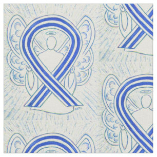 Blå och vit ALS-medvetandegrad Ribbon Anpassningsb Tyg