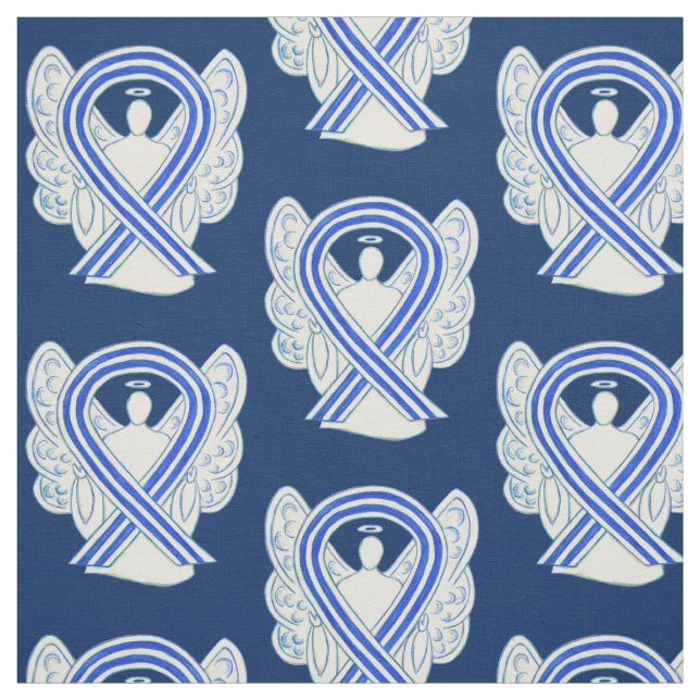 Blå och vit ALS-medvetandegrad Ribbon Anpassningsb Tyg (Provkarta)