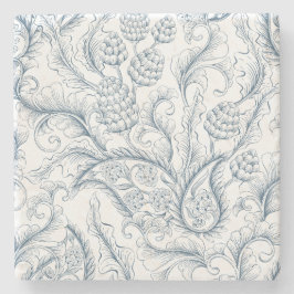 Blå och vit ananas Paradise Stenunderlägg