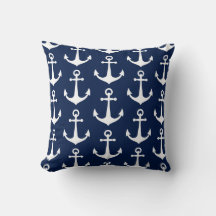 Blå och vit ankare Mönster Nautical Boat Bassäng