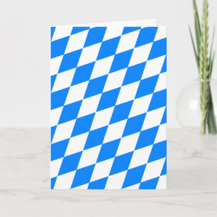 Blå och vit argyle-mönster kort