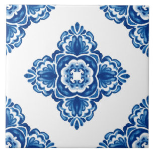 Blå och vit Azulejo-dekorativ Kakelplatta