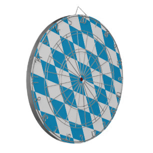Blå och vit bavaria Diamond Flagga Mönster Darttavla