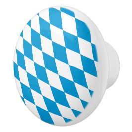 Blå och vit bavaria Diamond Flagga Mönster Knopp