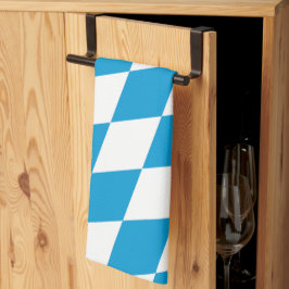 Blå och vit bavaria Diamond Flagga Mönster Kökshandduk