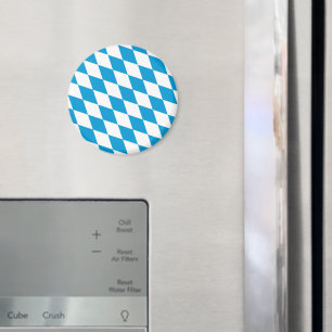 Blå och vit bavaria Diamond Flagga Mönster Magnet