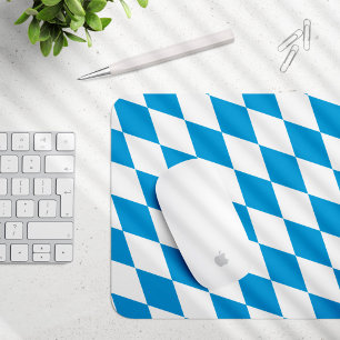 Blå och vit bavaria Diamond Flagga Mönster Musmatta