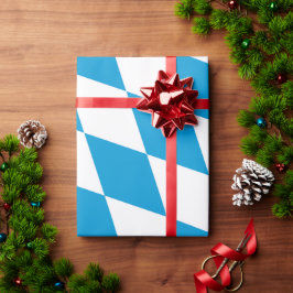 Blå och vit bavaria Diamond Flagga Mönster Presentpapper