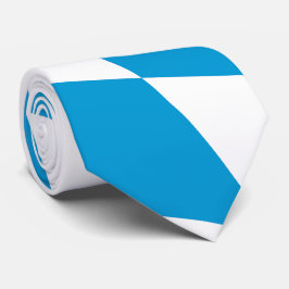 Blå och vit bavaria Diamond Flagga Mönster Slips