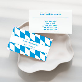 Blå och vit Bayern Flagga Mönster Visitkort