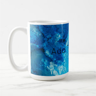 Blå och vit blandad Abstrakt Kaffemugg