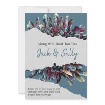 Blå och vit blommigt bröllop