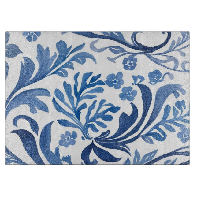Blå och vit Blommigt | Chinoiserie Mönster (Framsidan)