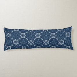 Blå och vit Blommigt Kroppskudde