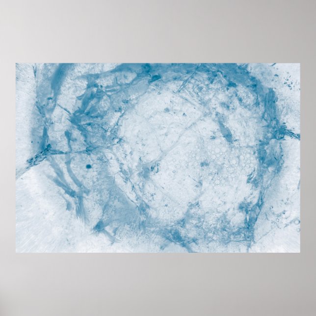 Blå och vit blommigt poster (Framsidan)