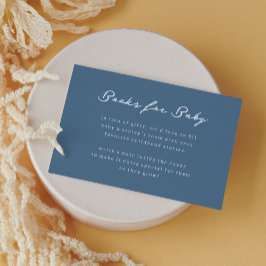 Blå och vit Bokar för Baby Baby Shower Tilläggskort