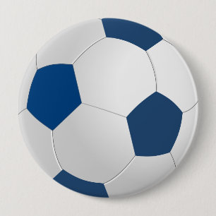 Blå och vit boll-knapp knapp