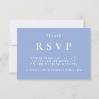 Blå och vit botanisk elegant bröllops-RSVP-kort OSA Kort