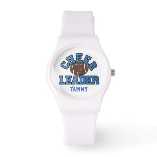 Blå och vit Cheerleader's Anpassningsbar Watch Armbandsur