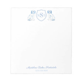 Blå och vit China Hundar Stbudsdshire Monogram Anteckningsblock