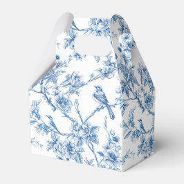 Blå och vit chinoiserie blomfåglar presentaskar