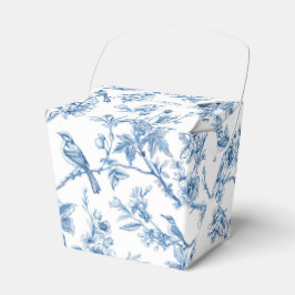 Blå och vit chinoiserie blomfåglar presentaskar