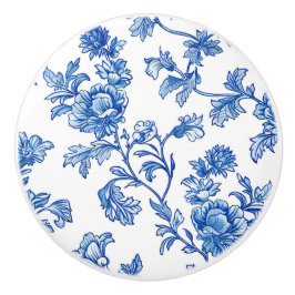 Blå och vit chinoiserie blomster knopp