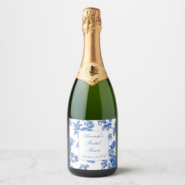 Blå och vit Chinoiserie Bröllopsdusch  (Framsida)