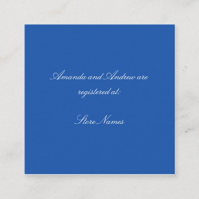 Blå och vit chinoiserie bröllopsfest inbjudan (Framsida)