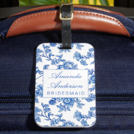 Blå och vit chinoiserie brudtillsyningspresent bagagebricka