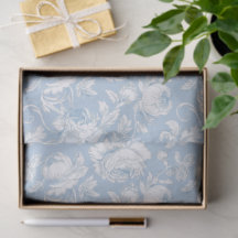 Blå och vit chinoiserie decoupagemönster