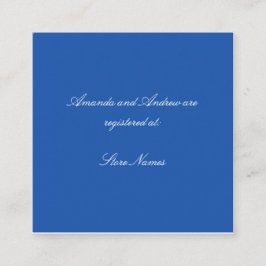 Blå och vit Chinoiserie-inkludering till bröllopsf Tilläggskort